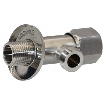 Кран приборный угловой с керамическим запорным элементом Qprofessional NV-QP888 1/2x1/2