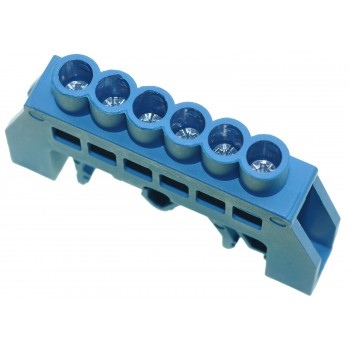 Шина нулевая E.NEXT e.bsi.pro.2.6 в изолированном корпусе универсальная синяя