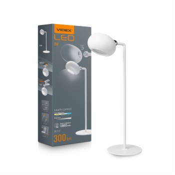 Лампа настольная с аккумулятором LED VIDEX 3W 3000-5500K Белая