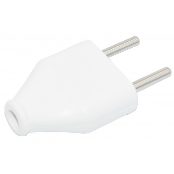 Вилка Neomax NX1007 220В 16А ПЛОСКАЯ без заземления белая