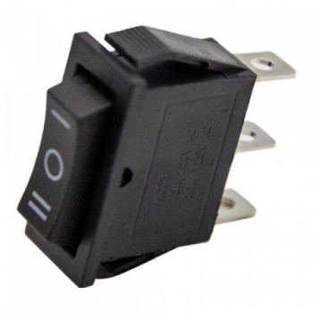 Переключатель Lemanso LSW18 узкий чёрный 3 пролож. с фикс./ KCD3-103