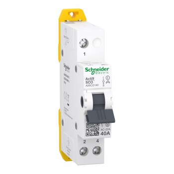 Переключатель ввода резерва перекидной Schneider Electric I-0-II Acti9 iSSW 230/240V AC 1P 40A