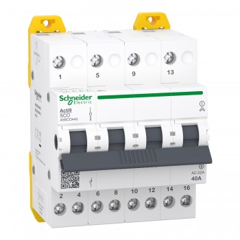 Переключатель ввода резерва перекидной Schneider Electric I-0-II Acti9 iSSW 400/415V AC 4P 40A