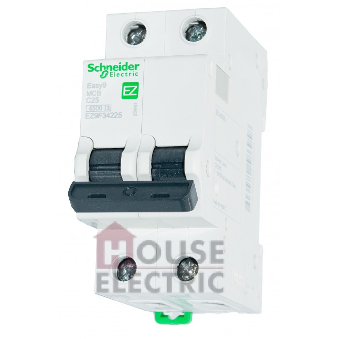 Автоматический выключатель Schneider Electric EZ9F34225 Easy9 4,5kA 2P 25A C