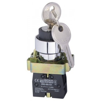 Переключатель Аско-Укрем XB2-BG21 на 2 положения с ключем