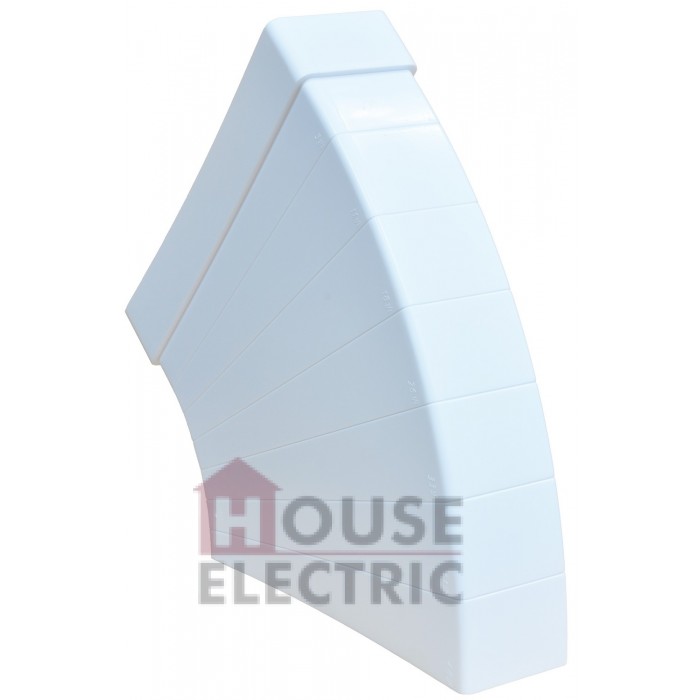 Колено разноугольное горизонтальное для прямоугольных воздуховодов CKC 204*60 3°-48°