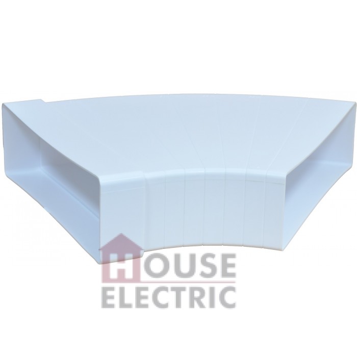 Колено разноугольное горизонтальное для прямоугольных воздуховодов CKC 204*60 3°-48°