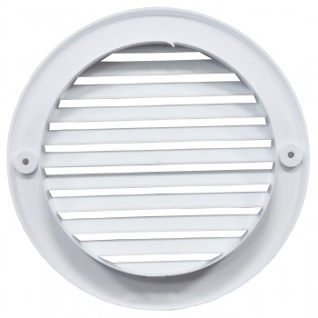 Вентиляционная решетка CKC круглая d160 с фланцем 125мм белая