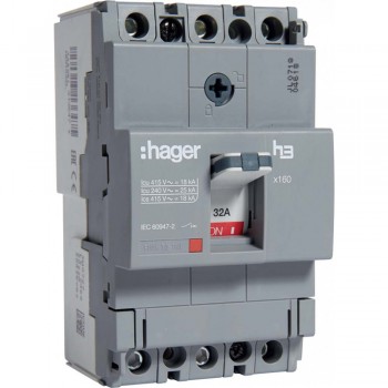 Силовой автоматический выключатель Hager x160, 3P, 18kA 32A