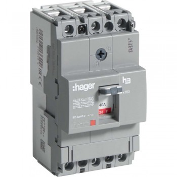 Силовой автоматический выключатель Hager x160, 3P, 18kA 40 A
