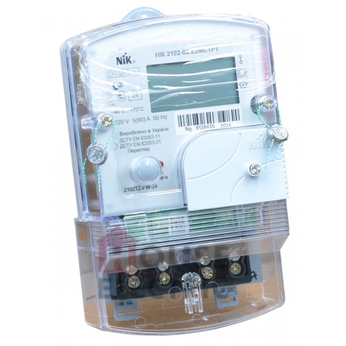 Счетчик NIK 2102-02.E2MCTP1 220В (5-60) А с радиомодулем (ZigBee), с реле управления нагрузкой