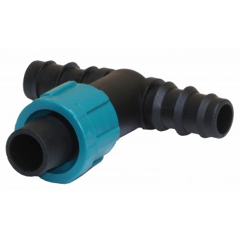 Тройник редукционный, для капельной садовой трубки с выходом на ленту капельного полива D16