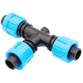 Тройник зажимной, для ленты капельного полива D16