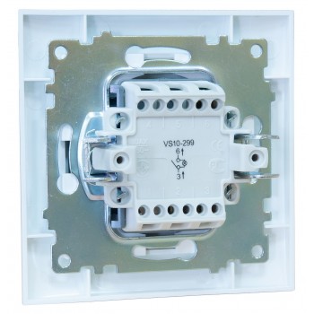 Выключатель одноклавишный Marshel Ideal с LED подсветкой белый