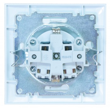 Розетка одинарная с заземлением Marshel Ideal белая