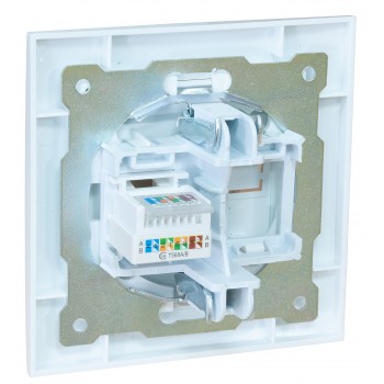 Розетка компьютерная Marshel Ideal Белый