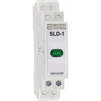 Световой индикатор на DIN-рейку Аско-Укрем SLD-1 230V AC/DC зеленый