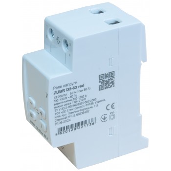 Реле напряжения однофазное ZUBR D2-63 red
