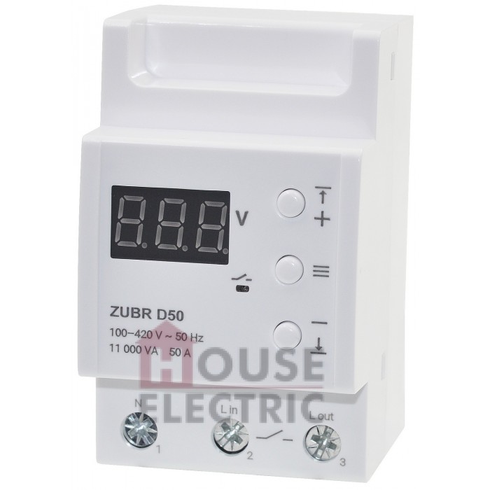 Реле напряжения однофазное ZUBR D50