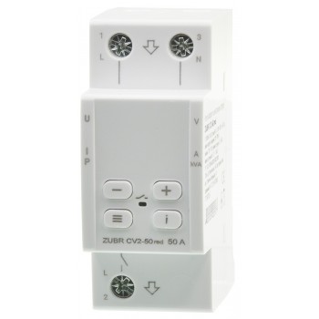 Реле напряжения с контролем тока Zubr CV2-50 red