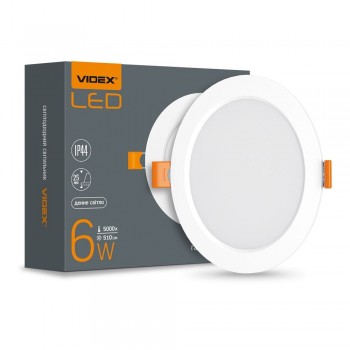 Светильник светодиодный встраиваемый круглый Videx Back VL-DLBR-065 5000K 6W белый