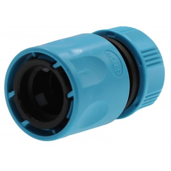 Коннектор быстросъемный 1/2" с функцией аква-стоп для шланга 1/2"