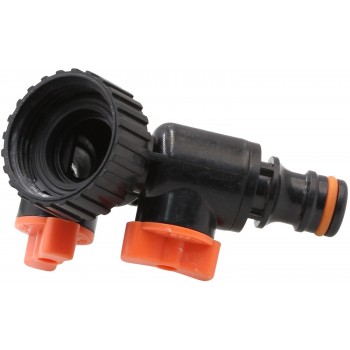 Адаптер-тройник быстросъемный с двумя запорными кранами резьба 3/4" ВН