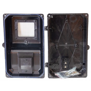 Щиток под 1-фазный счетчик фасадный пластиковый черный