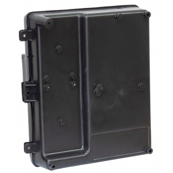 Щиток под 1-фазный счетчик фасадный пластиковый черный уличный КДЕ-1 (245*300 мм)