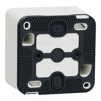 Розетка накладная для электромобиля Schneider Mureva Styl 16А, 250В с заземлением и шторками, белая