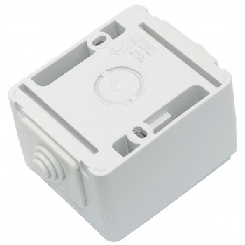 Выключатель одноклавишный накладной Videx Binera VF-BNW11-G IP65 серый