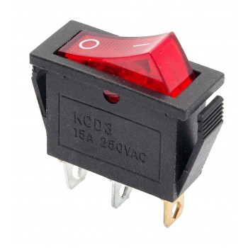 Кнопка KCD3-101N АСКО 1 клав. с подсветкой AC15A/250V