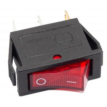 Кнопка KCD3-101N АСКО 1 клав. с подсветкой AC15A/250V