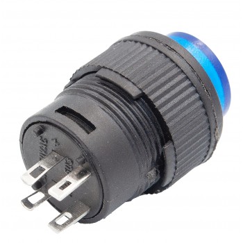 Кнопка Lemanso LSW13 круглая черная с LED подсв. ON-OFF/ R16-503A 3А 250V