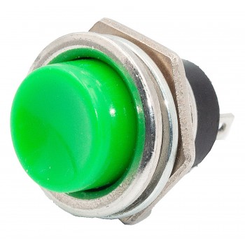 Кнопка Lemanso LSW14 круглая зеленая металл 3A 125V