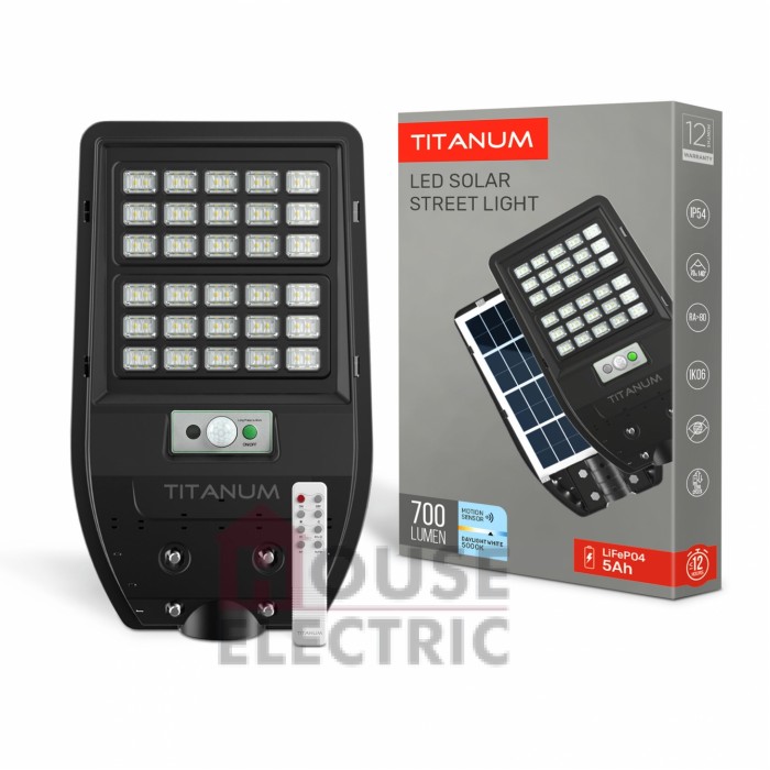 Светильник солнечный LED  IP54 TITANUM 700Lm 5000K Сенсорный 27550