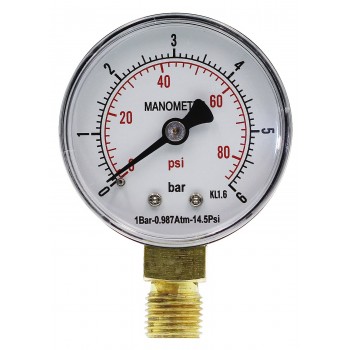 Манометр радиальный SD Plus D=50мм (0-6 bar) 1/4''