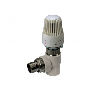 Кран термостатический KOER  - 20x1/2 PPR с термоголовкой угловой
