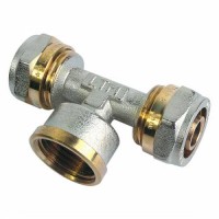 Тройник неразборный с внутренней резьбой ЭКО 20x1/2"x20мм