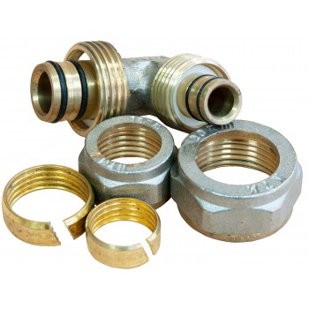 Колено обжимное соединительное неразборное ЭКО 16x20мм