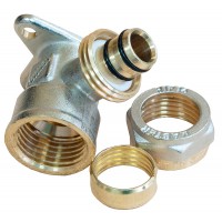 Колено настенное обжимное с внутренней резьбой ЭКО 16x3/4"