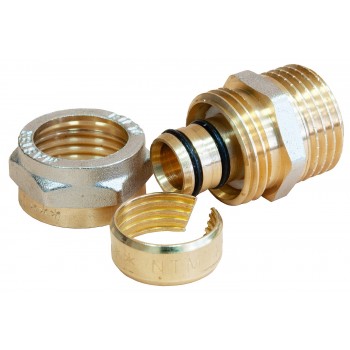 Муфта неразборная с наружной резьбой ЭКО 16x1/2"