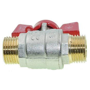 Кран шаровый прямой KOER KR.219 PN40 1/2" нар-нар. красная бабочка