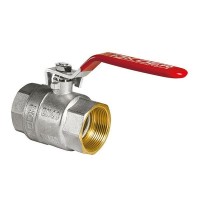 Кран шаровый прямой KOER KR.214 PN40 2" вн-вн красная ручка