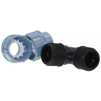 Колено зажимное 90° ITAL для ПЭ труб КЗ d32мм