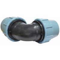 Колено зажимное 90° ITAL для ПЭ труб КЗ d90мм.