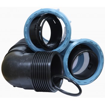 Колено зажимное 90° ITAL для ПЭ труб КЗ d110мм.