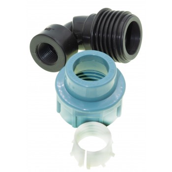 Колено зажимное 90° ITAL для ПЭ труб КВР d25мм. с внутренней резьбой 1/2"