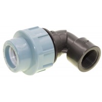 Колено зажимное 90° ITAL для ПЭ труб КВР d25мм. с внутренней резьбой 3/4"