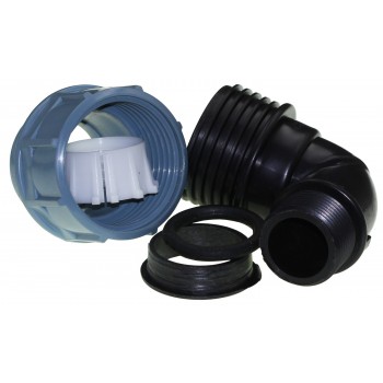 Колено зажимное 90° ITAL для ПЭ труб КНР d32мм. с наружной резьбой 1"